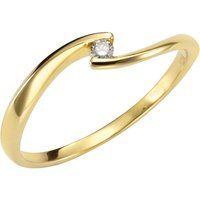 Minimalistischer Goldring mit Brillant