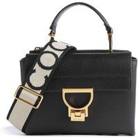 Handtasche aus genarbtem Leder mit Logo-Riemen