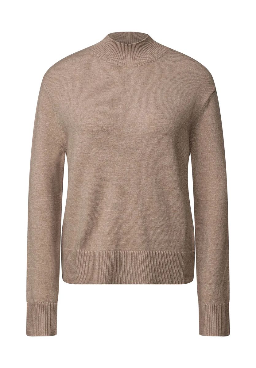 Minimalistischer Strickpullover mit Stehkragen