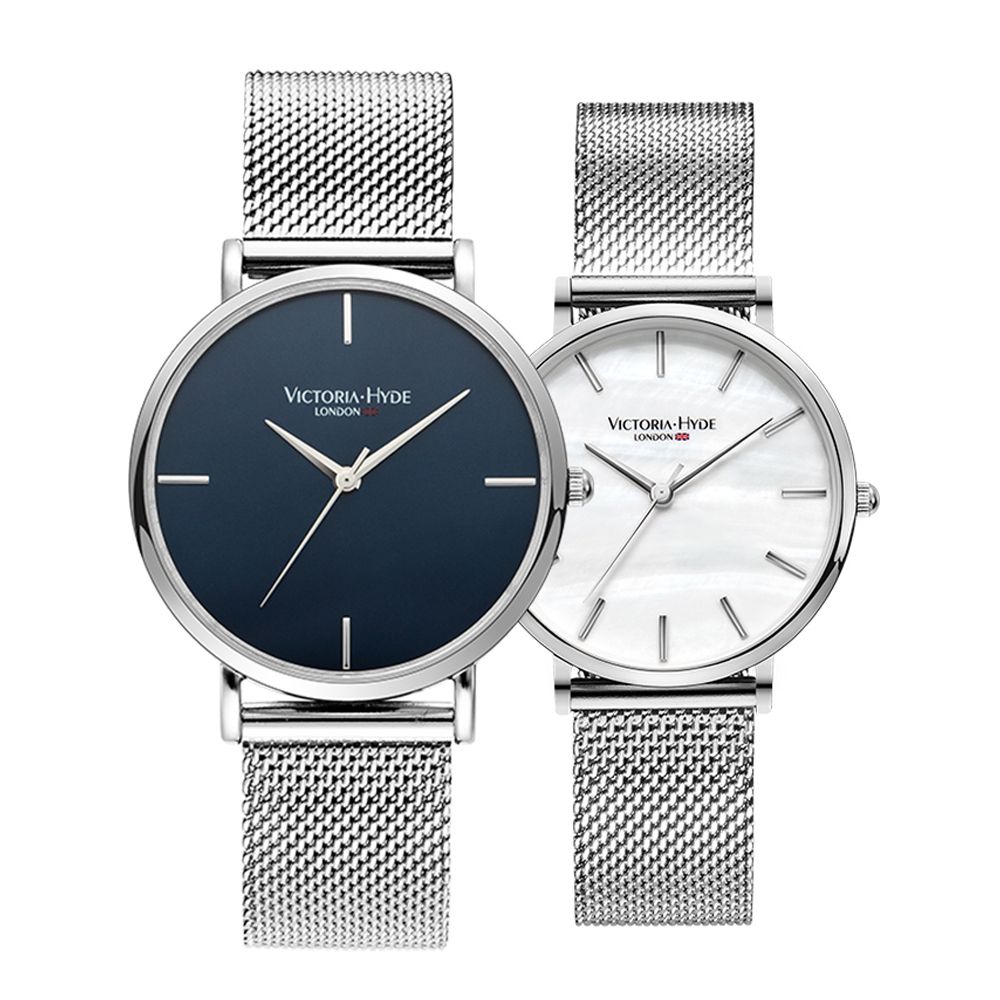 Elegantes Uhren-Set mit Milanaise-Armband