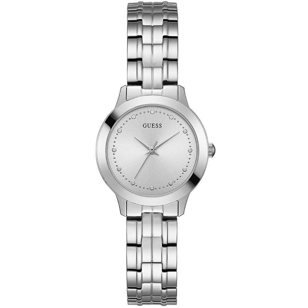 Elegante minimalistische Metallarmbanduhr