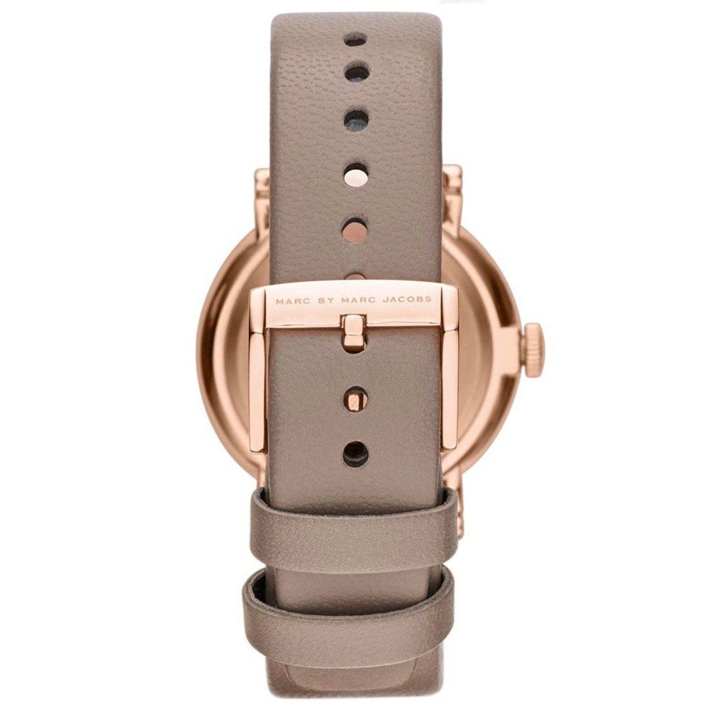 Minimalistische Roségolduhr mit Lederarmband