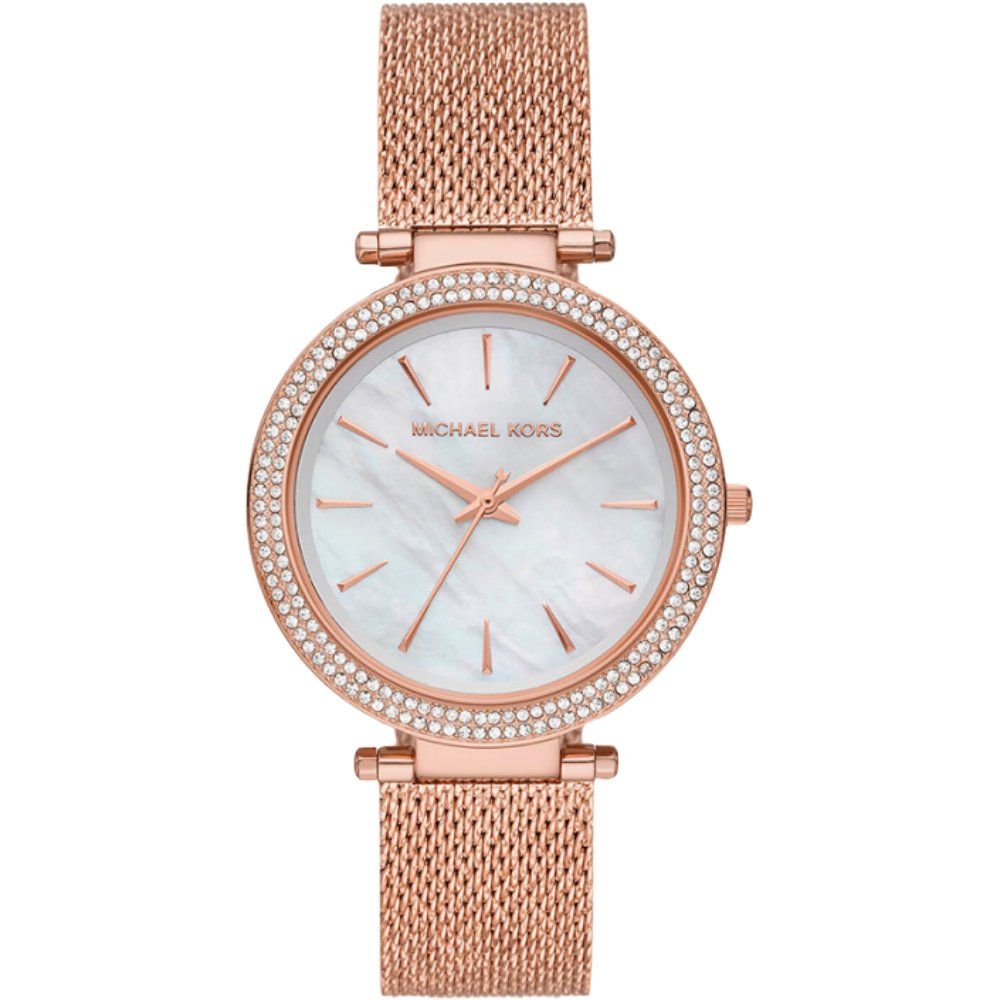 Elegante Armbanduhr mit Kristall-Lünette