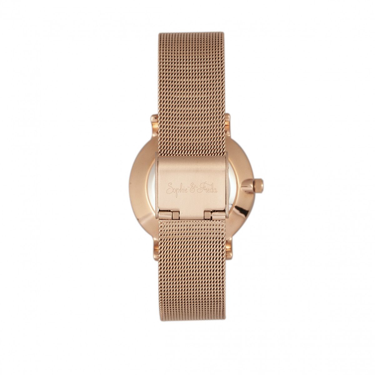 Kristallbesetzter Savannah Zeitmesser mit Mesh-Armband