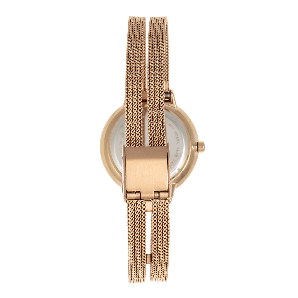 Minimalistische Runduhr mit Doppel-Mesh-Armband