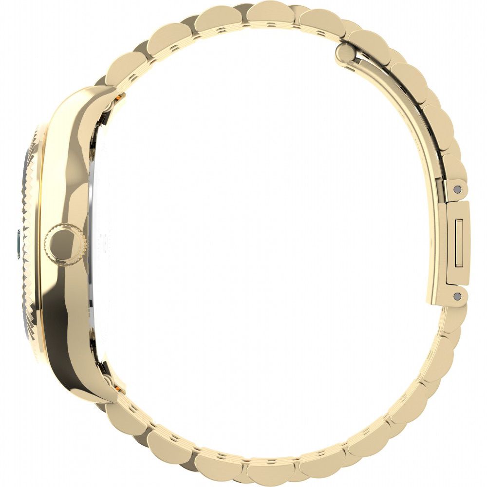 Elegante Armbanduhr mit gerippter Lünette