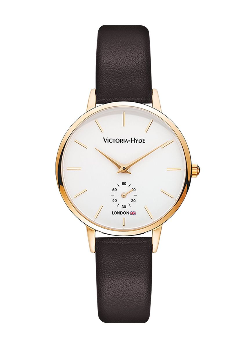 Klassische minimalistische goldfarbene Armbanduhr
