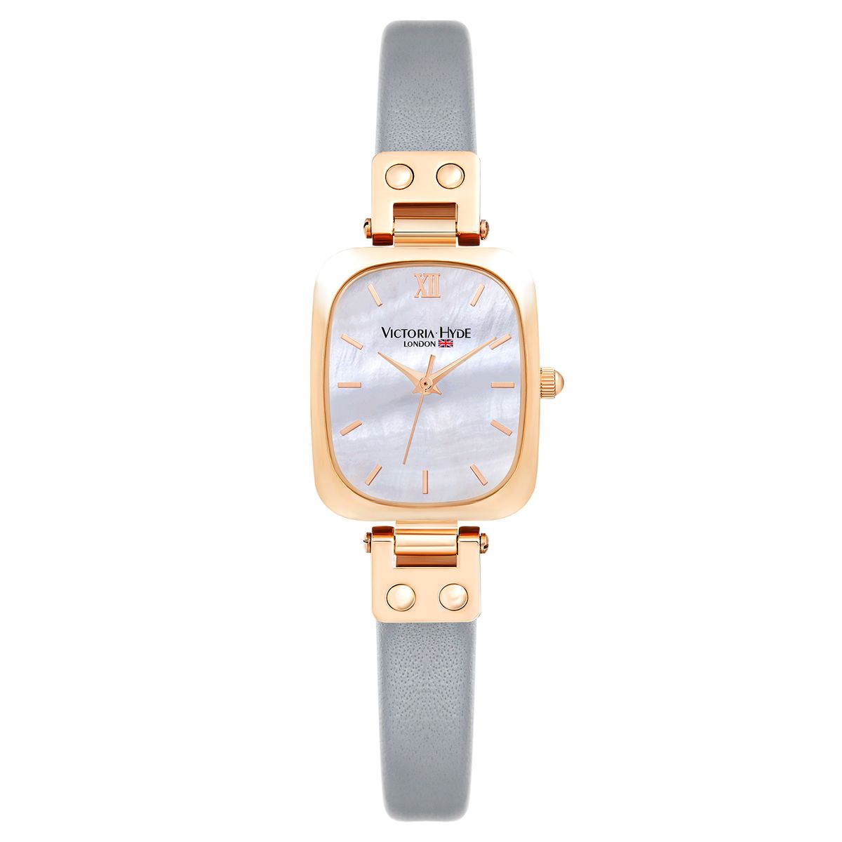 Elegante quadratische Perlmutt-Uhr
