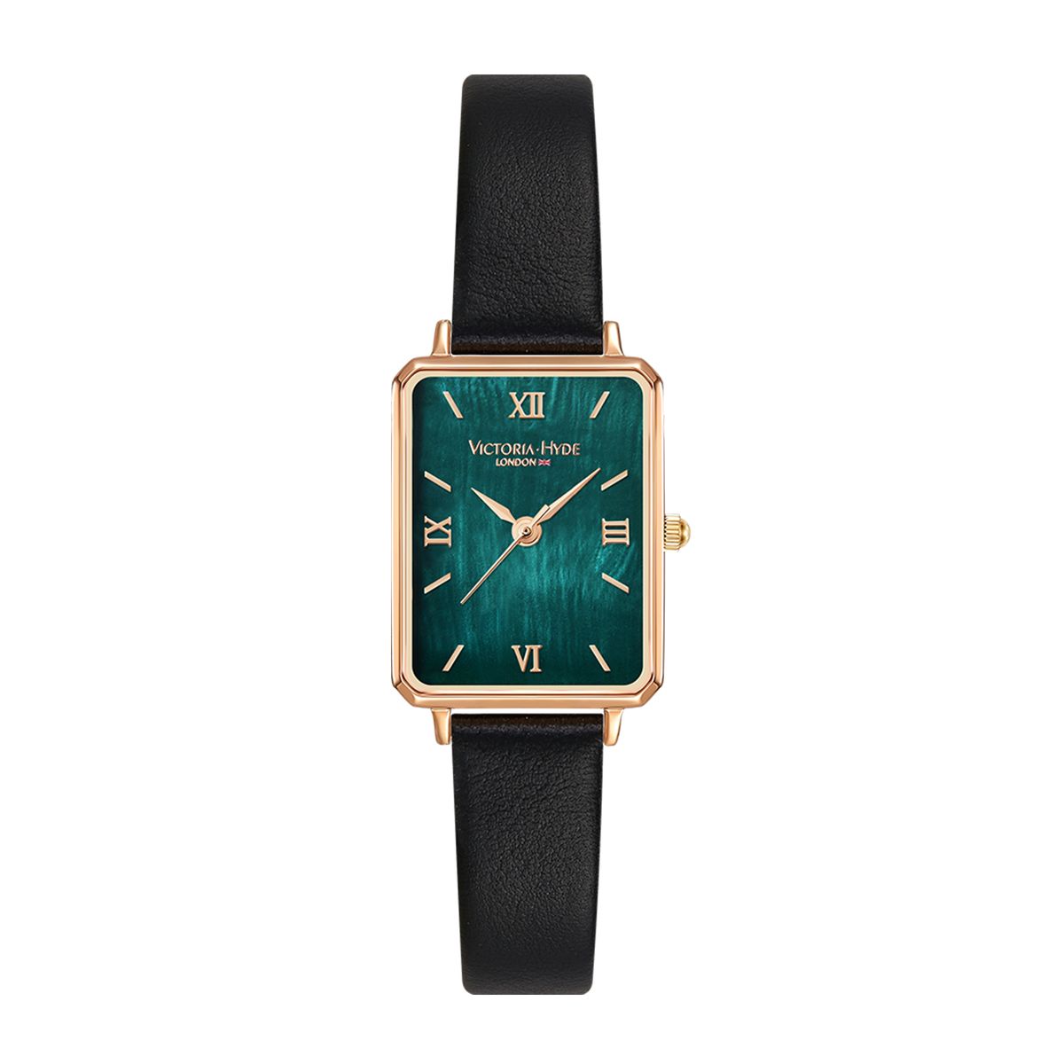 Vintage-inspirierte goldene rechteckige Uhr