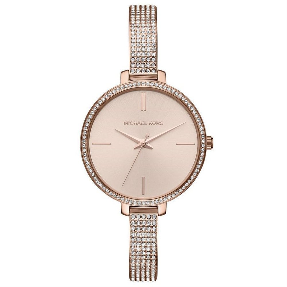 Kristallbesetzte elegante Armbanduhr