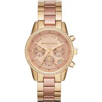 Ritz Bicolor-Chronograph mit Kristallbesatz