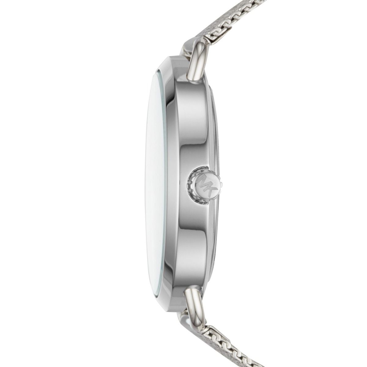 Mesh-Armbanduhr mit Kristallbesatz