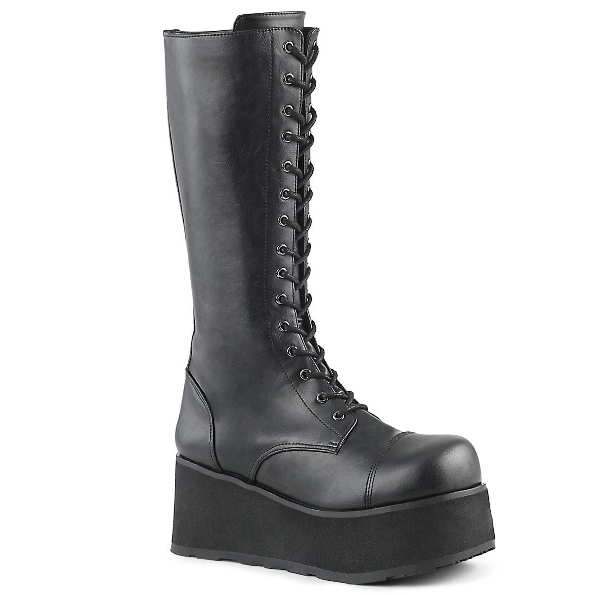 Plateaustiefel aus veganem Leder