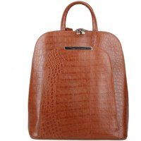 Lederrucksack mit Krokoprägung