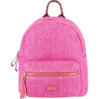 Rucksack in Flechtoptik mit Quaste