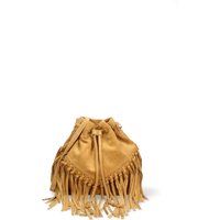 Bohemian Wildleder-Beuteltasche mit Fransen
