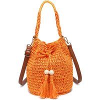 Geflochtene Beuteltasche mit Kordelzug