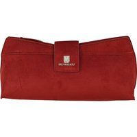 Elegante Kuvert-Clutch in Wildleder-Optik