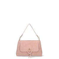 Wildleder-Schultertasche mit Ring-Detail