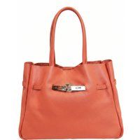 Strukturierte Leder-Shopper-Tasche