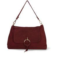 Wildledertasche mit Ring-Detail
