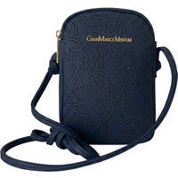 Perforierte Crossbody-Tasche mit Doppelreißverschluss