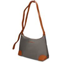 Vielseitige Nylon-Schultertasche mit Kunstleder-Besatz