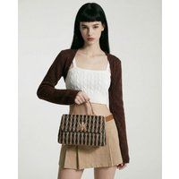 Strukturierte Handtasche mit Webmuster