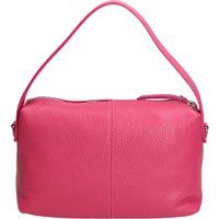 Schultertasche aus genarbtem Leder