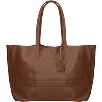 Oversize-Shopper aus genarbtem Leder