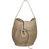 Minimalistische Beuteltasche aus genarbtem Leder