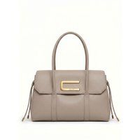 Elegante Henkeltasche aus genarbtem Leder