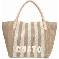 Gestreifte perforierte Shopper-Tasche
