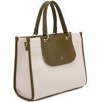 Strukturierte Canvas-Tote mit Klappe