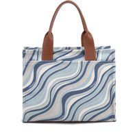 Canvas-Shopper mit Wellenmuster