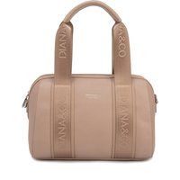 Strukturierte Barrel-Bag mit Logo-Riemen
