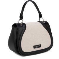 Elegante Handtasche aus Canvas und Kunstleder