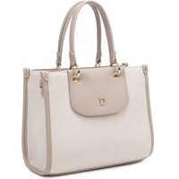Elegante zweifarbige strukturierte Henkeltasche