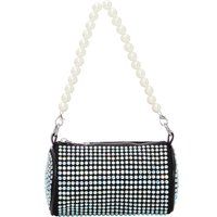 Verzierte Mini-Zylindertasche mit Strass