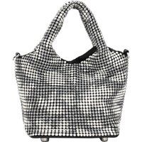 Schimmernde Henkeltasche mit Strassbesatz