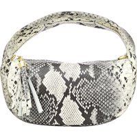 Halbmond-Handtasche mit Schlangenprint