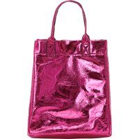 Metallic Mini-Handtasche aus Kunstleder