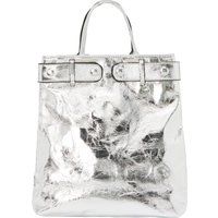 Silberne Handtasche in Trapezform