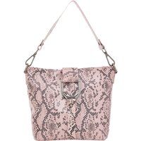 Schultertasche mit Schlangenprint und Schnalle