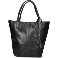 Eleganter Leder-Shopper mit Quaste