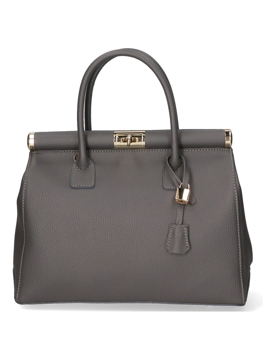 Elegante Henkeltasche aus genarbtem Leder