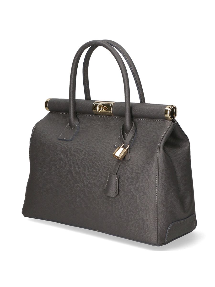 Elegante Henkeltasche aus genarbtem Leder