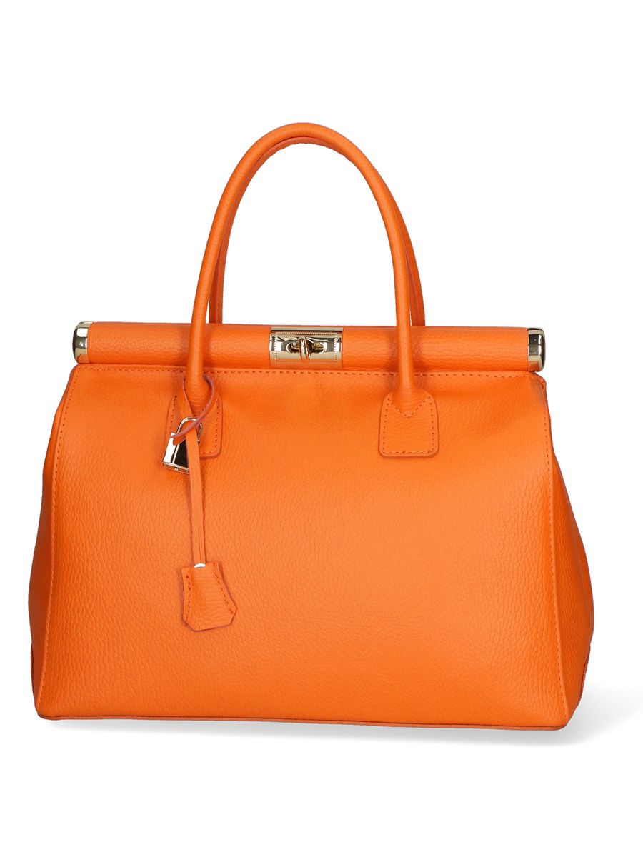 Elegante Henkeltasche aus genarbtem Leder