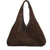 Perforierte Leder-Shopper-Tasche