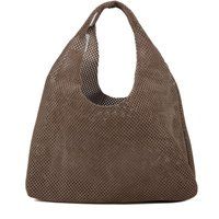 Perforierte Hobo-Tasche aus Leder